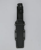 Tactical Fixed Blade Knife, 5.87 inch Blade, 4.65 inch Kray-Ex Handle, Stonewashed 420 Stainless Steel, with Secure-Ex Sheath for Outdoor Camping Hunting Survival (A-Black)
