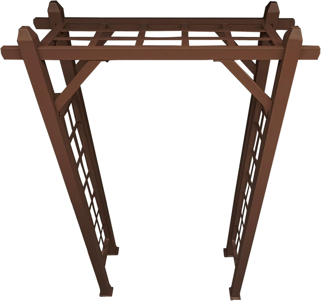 Brown Modern Aluminum Garden Arbor Arch