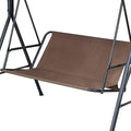Swing Seat Cover Replacement, 600D Thickened Oxford Waterproof Chair Bench Replacement Cover Outdoor for 2/3 Seat Patio Garden Swing Chair(Coffee, XXL - 58.3x19.7x19.7in)