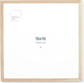 Opposite Wall - 16x16 in - Natural Solid Oak Wood Picture Frame - Lightweight, Versatile & Shatterproof - Wall Hanging Poster or Photo Frame - Wall Decor for Office, Gallery & Home