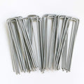 Petgrow 6 Inch Garden Stakes Galvanized Landscape Staples,U-Type Turf Staples for Artificial Grass, Rust Proof Sod Pins Stakes for Securing Fences Weed Barrier, Outdoor Wires Cords Tents Tarps