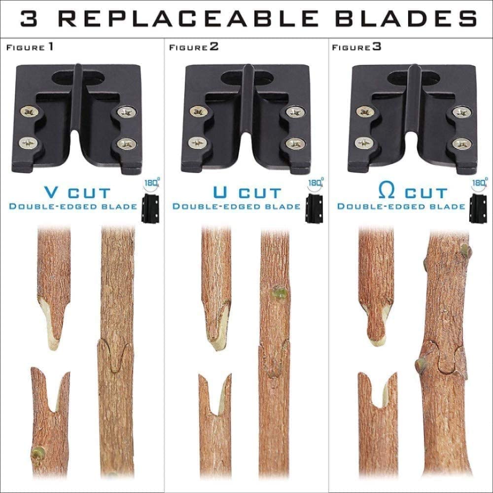 2 in 1 Grafting Tool Pruner Kit Gardening Pruning Tool for Fruit Tree Grafting Branch Trimming Cutting