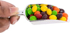 Super Z Outlet 5.5" Mini Acrylic Plastic Kitchen Scoops for Weddings, Candy Dessert Buffet, Ice Cream, Protein Powders, Coffee, Tea (Silver)
