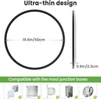 zemty 2Pack 20 inch LED Flush Mount Ceiling Light, 50W 5000lm Large Light Fixture, 3 Color Temperature in One 3000k 4500k 6000K Round Modern Ceiling Lamp for Bedroom Kitchen Dining Room (Black)
