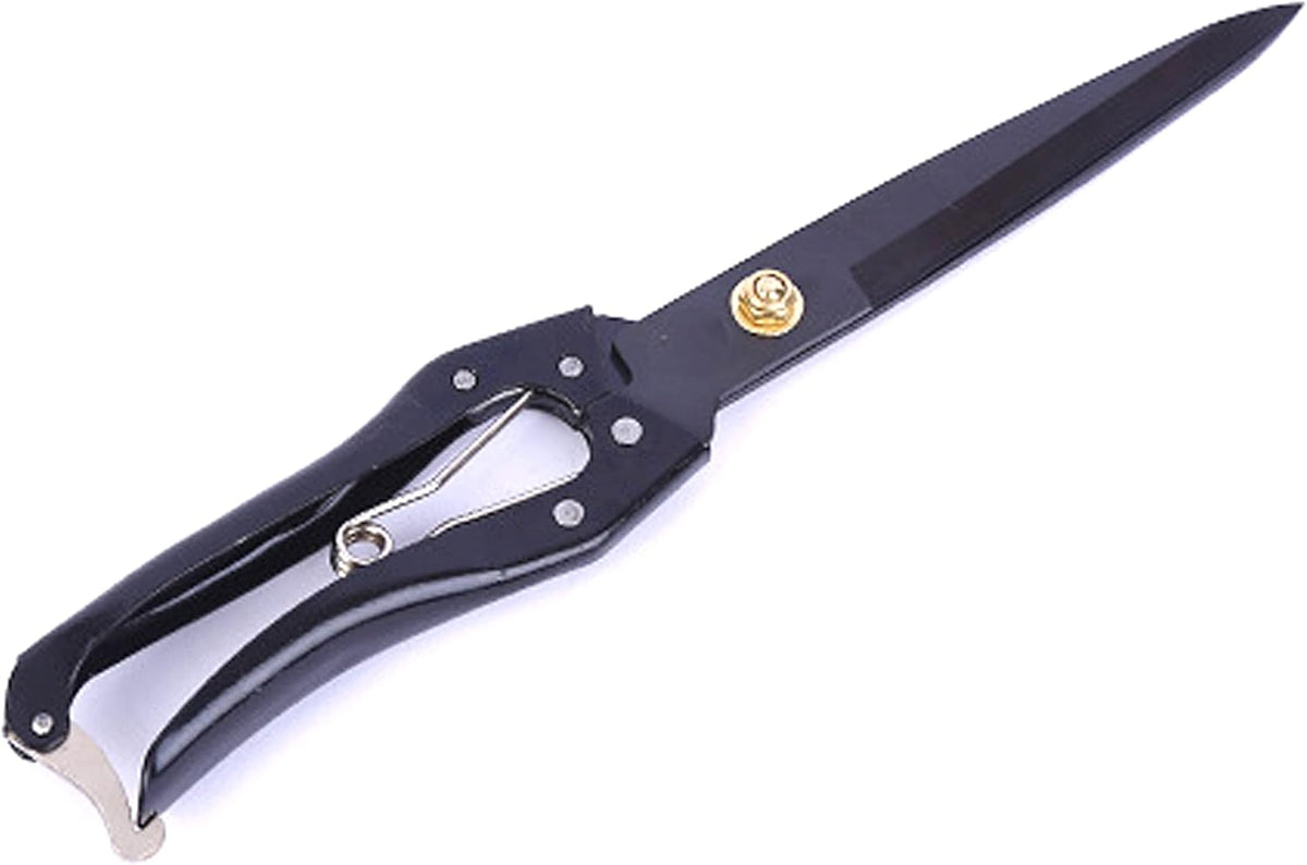 Grass Sheep Shear - Coated Wear-Resistant Handle, Manganese Steel Double-Edged, Strong Spring Suitable For Manual Shearing of Cow, Sheep, and Horse Hair (Black 10.2 inches)