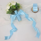 Sky Blue Solid Satin Ribbon 1-1/2 Inch 25 Yards Solid Polyester Fabric Ribbon for Gift Wrapping Wedding Christmas Baby Shower Birthday Party Decoration Handmade Immortal Flower Craft
