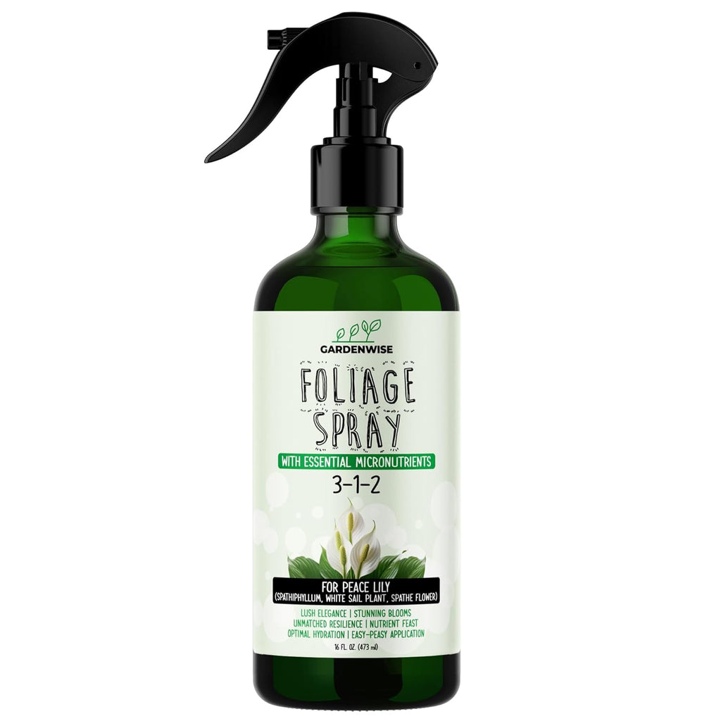 Peace Lily Foliar Spray - 3-1-2 Plant Fertilizer - Premium Spray for Indoor Plants with Essential Nutrients - Peace Lily Plant Food & Fertilizer - Ready-to-Use (8 OZ)