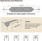 Embroidered Jacquard Elegant Table Runners 72 inches Long Chenille with Tassels - Red