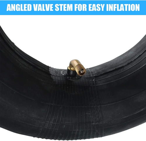 (2 PACK) 4.10/3.50-4 Inner Tube with TR-87 Bent Valve Stem,Replacement for Hand Trucks, Dolly, Lawn Mowers, Wheelbarrows, Generators, Utility Carts