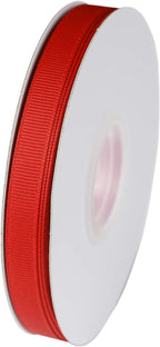 ITIsparkle 3/8" Inch Grosgrain Ribbon 50 Yards-Roll Set for Gift Wrapping Scrap Books Party Favor Hair Braids Baby Shower Decoration Cake Decoration Floral Arrangement Craft Supplies, Red Ribbon