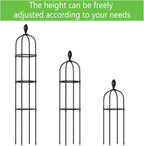 2 Pack 5Ft Tall Garden Obelisk Trellis for Climbing Plants Outdoor, Plant Trellis Garden Tower Trellis for Potted Plant Climbing, Flowers Vegetable Cucumber Trellis