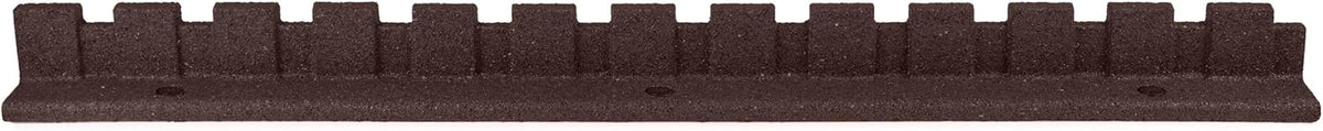 Playsafer L-Shaped Flexible Rubber Castle Edger for Lawns Landscaping and Playgrounds | Easy No Dig Installation (6 Pack, Brown)