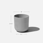 Veradek Mason Series Lima Planter - Round Planter for Indoor or Outdoor Porch/Garden | Made from Plastic-Stone Composite with Drainage Holes | Modern Décor for Succulents, Flowers, Small Plants