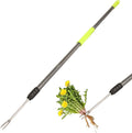 Weed Puller Tool, 48" Long Handle Weeder Puller Tool with Soft Foam Grip, Upgrade V-Shaped Forks Weed Remover Tool for Easy Weed Removal & Deeper Root Digging Gardening Hand Tools