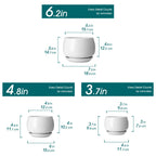 vancasso 3-Pack Ceramic Plant Pots, 3.7/4.8/6.2 Inch Indoor Planters with Saucers & Drainage Hole Planter pots for Indoor Plants and Flower, White