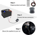 Under Hood Rodent Repellent for Car Engine with Strobe Lights Ultrasonic Mouse Repellent Mice Deterrent Rat Repeller Squirrel Repeller RV Protection for 12V 24V Car Battery 2 Pack
