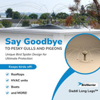 Bird Barrier Daddi Long Legs - 6 Ft | Scare Birds Away with Innovative Bird Spider Design | Bird Deterrent for Outside | Easy Installation on Roofs, Boats & HVAC Units | Durable Stainless Steel/Delrin