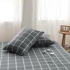 FACE TWO FACE Bedding Duvet Cover Set100% Washed Cotton Duvet Cover Linen Like Textured Breathable Durable Soft Comfy (King, Light Gray)