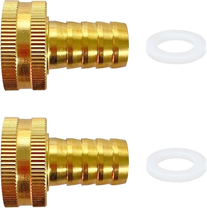 YOUHO Garden Hose Adapter 2PCS 3/4GHT(F) to 1/4 Barb Garden Hose to Pipe Fittings Connect, Garden Pipe Joint Extension Repair Fitting