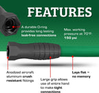 Flexzilla Colors SwivelGrip Garden Hose 5/8 in. x 5 ft., Lightweight All-Weather Water Hose, Durable and Flexible, Leak-Free Connections, Forest Green