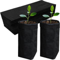 Belit 100 Pcs 10.2" H Deep Nursery Grow Bags, Non-Woven Plants Pots Container for Starting Rooted Plants Vegetable, Flower, Seedling Tree, Black