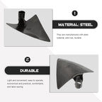 DOITOOL Triangle Hoe Steel Garden Digging Hoe for Weeding Planting Digging Soil, Gardening Hoe Hand Held Digging Hoe Garden Tool, 27X20cm (Silver Gray)