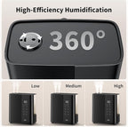 JRD Smart Humidifiers for Bedroom, 5L Warm & Cool Mist Ultrasonic Air Humidifier for Large Room Home Indoor, 50Hrs Quiet Runtime for Baby, Plants, Remote Control, Auto Humidity Sensor, 12H Timer