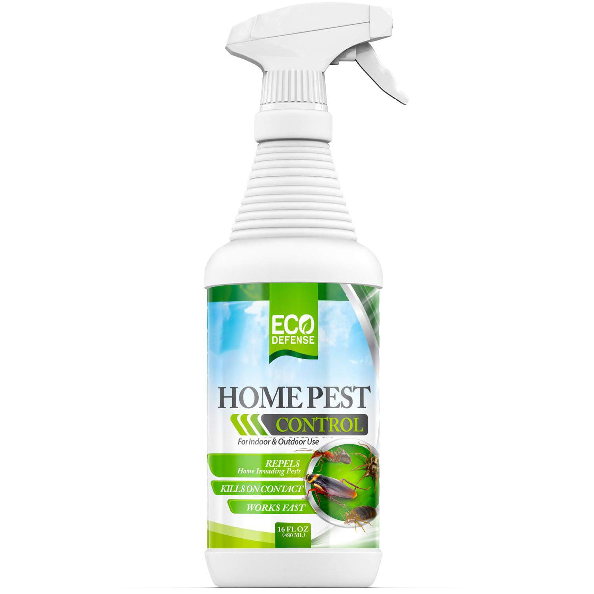 Eco Defense Biobased Pest Control Spray - Ant, Roach, Spider, Bug Killer and Repellent - Natural Indoor & Outdoor Bug Spray - Child & Pet Friendly