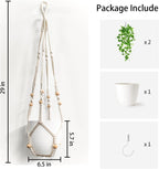 Fake Hanging Plants Artificial Plants for Home Decor Macrame Plant Hanger with Fake Vines Faux Hanging Planter Greenery for Wall Ceiling Bedroom Bathroom Kitchen Office Boho Decor Indoor