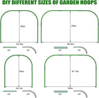 Garden Mesh Netting Kit, 10x30FT Green Ultra Fine Netting with 6 Sets Wide Garden Hoops & 18 Clips, Raised Garden Bed Netting with Frame, Row Cover, Plant Barrier for Vegetables Fruits