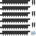 6PCS 6 Inch Metal Landscape Edging,Metal Garden Edging with 6 Clips,40 Inch Steel Landscape Edging for Garden Fence, Paver Edging, Lawn and Yard (20 Feet Total Length)