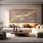 VAYIMDH Abstract Large Canvas Wall Art Line Wall Pictures Pink and Gold Wall Print 29"x58" Artwork for Living Room Dining Room Area