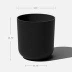 Veradek Round Black Plastic Planter Pots for Indoor/Outdoor Garden Use, with Drainage Holes, Suitable for Small to Large Succulent Plants, Flowers, Modern Interior Plants