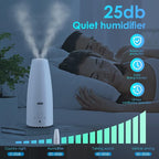 Warm and Cool Mist Humidifier for Home/Bedroom with Remote Control 2.3L Smart Air Humidifier for Desk/Office/Bedroom 25dB Whisper Quiet with Auto Shut off