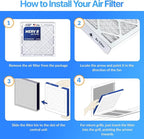 Filter King 16x36x1 Air Filter | 4-PACK | MERV 8 HVAC Pleated A/C Furnace Filters | MADE IN USA | Actual Size: 15.5 x 35.5 x .75"