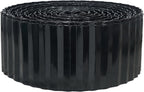 Corrugated Metal Garden Edging, 4"×100Ft Landscape Edging Border for Lawn, Flower Bed and Garden, Flexible Lawn Edging for DIY Tree Surrounds Borders and Landscaping, Black