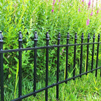 Thealyn 18"H x 22"W Decorative Metal Garden Border Fence, 5 Panels, 9.17Ft