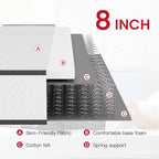 PayLessHere 8 Inch Mattress Medium Firm Spring Mattress Cool Sleep Pressure Relief King Size Mattress in a Box Fiberglass Free CertiPUR-US Certified Breathable Foams Mattress