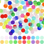 RYKOMO 10000 Pieces 1 Inch Round Tissue Paper Confetti, 3.5oz Multicolor Table Confetti Paper for Balloons Arts Craft DIY Scrapbooking Birthday Party Festival