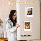 4x6 Acrylic Magnetic Picture Frames Refrigerator, Clear Magnetic Fridge Photo Frame Compatible with Polaroid Camera Photos for Home/Kitchen Refrigerator/Locker/Cabinets/Wall, 6 Pack