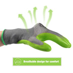 WORKPRO 6 Pairs Garden Gloves Men and Women with Eco Latex Palm Coated