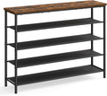 VASAGLE Shoe Rack, 5-Tier Shoe Storage Organizer for Entryway and Closet, Holds 20-24 Pairs of Shoes, 4 Fabric Shelves, Steel Frame, Industrial, Rustic Brown and Black ULBS136B01