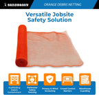 Sandbaggy Fire Resistant Debris & Safety Netting | Orange Construction HDPE Mesh (2, 4 ft x 150 ft)