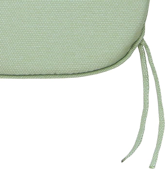 SleepMan Outdoor 17"x16" Chair Cushions with Ties Set of 4, Water Resistant All Weather U-Shape Seat Pads for Patio Garden Furniture Indoor Fade Resistant Patio Cushions (Light Green)