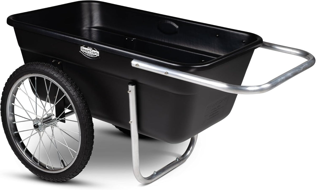 Smart Carts Premium Yard Cart - Strong, Lightweight, and Perfectly Balanced (20" Air Filled Wheels)