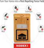 RIDDEX Plus Insect Control- Plug in, Mouse Deterrent - Pest Control for Defense Against Rats, Mice, Roaches, Bugs and Insects (Wood)