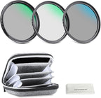 NEEWER 95mm UV CPL ND Lens Filter Kit with Hard Shell Storage Case, Multicoated Optical Glass & Aluminum Alloy Frame, UV + Circular Polarizing (CPL) + Neutral Density (ND4) Filter for 95mm Camera Lens