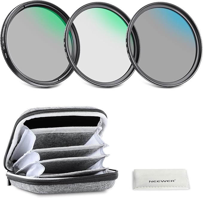 NEEWER 95mm UV CPL ND Lens Filter Kit with Hard Shell Storage Case, Multicoated Optical Glass & Aluminum Alloy Frame, UV + Circular Polarizing (CPL) + Neutral Density (ND4) Filter for 95mm Camera Lens