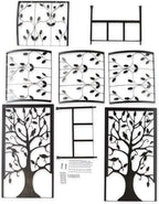 Plow & Hearth Arch Metal Outdoor Garden Arbor | Tree of Life | 83 Inches Tall | Black | Trellis Lattice for Plants | Wedding | Outdoor Patio Décor