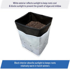 A.A 3 Gallon Grow Bags Black and White Poly Nursery Bags for Plants, Tree Grow, Greenhouse (50 Pack)